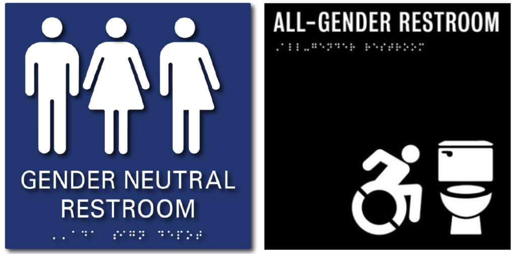 gender bathroom signs